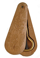 Деревянный футляр с крышкой для варганов 70-85мм, VB-7, бук 